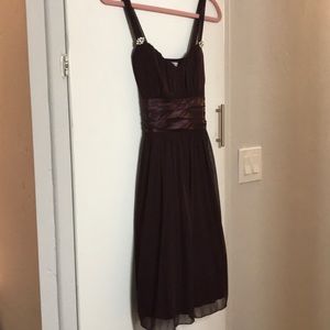 Eggplant dress. Good for home coming. Never warn